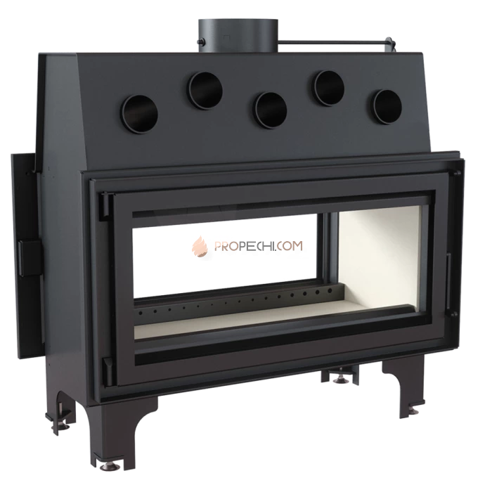 Каминная топка стальная Kratki MILA/T (тунель) (16 кВт)