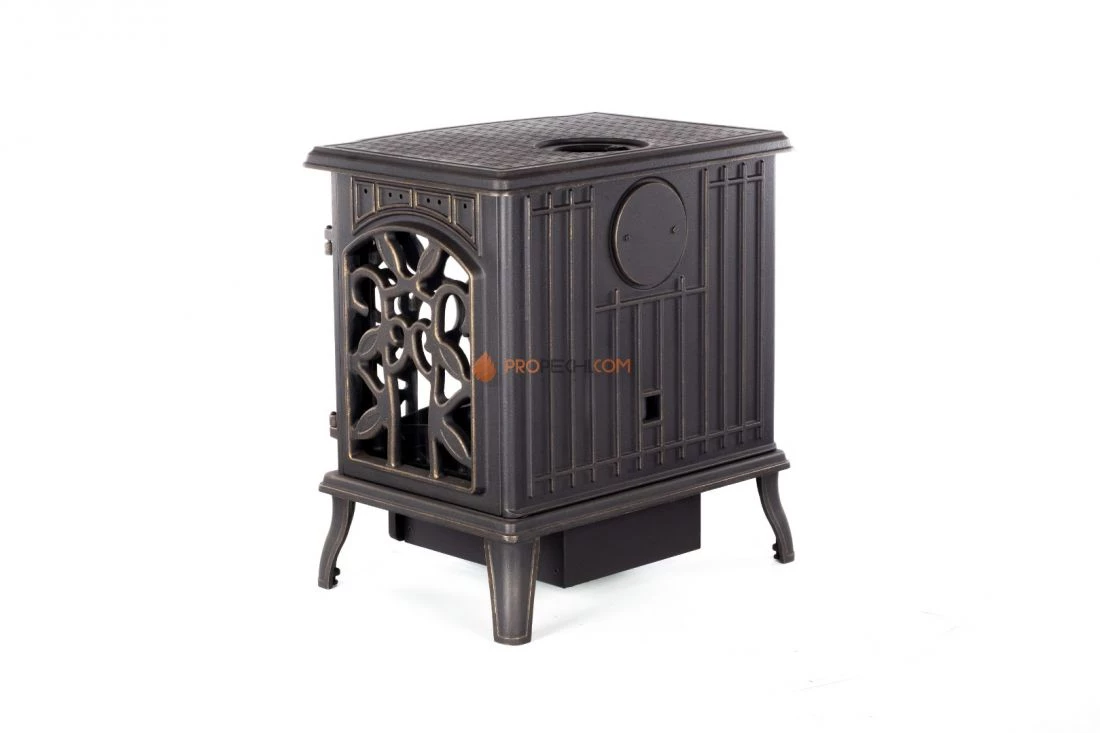 Печь-камин Fireway Demetra патина бронза