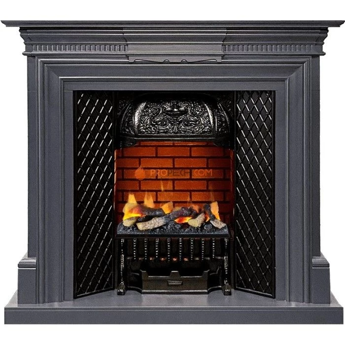 Каминокомплект Dimplex Chelsea - Серый графит с очагом Cassette 400 LNH-INT (с дровами)