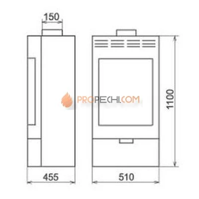 Печь-камин Thorma ANDORRA, черная