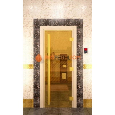 Дверь для бани DoorWood Престиж Золото, 2000x800 мм