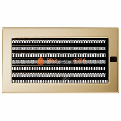 Вентиляционная решетка Kratki 17х30 с жалюзи золото