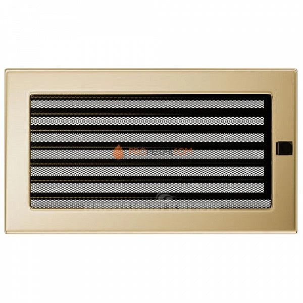 Вентиляционная решетка Kratki 17х30 с жалюзи золото