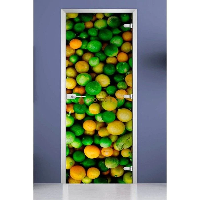 Стеклянная межкомнатная дверь DoorWood с фотопечатью Fruite-06, 2000х600 мм
