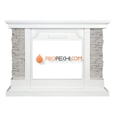 Портал Royal Flame Avignon - Белый / Сланец серый