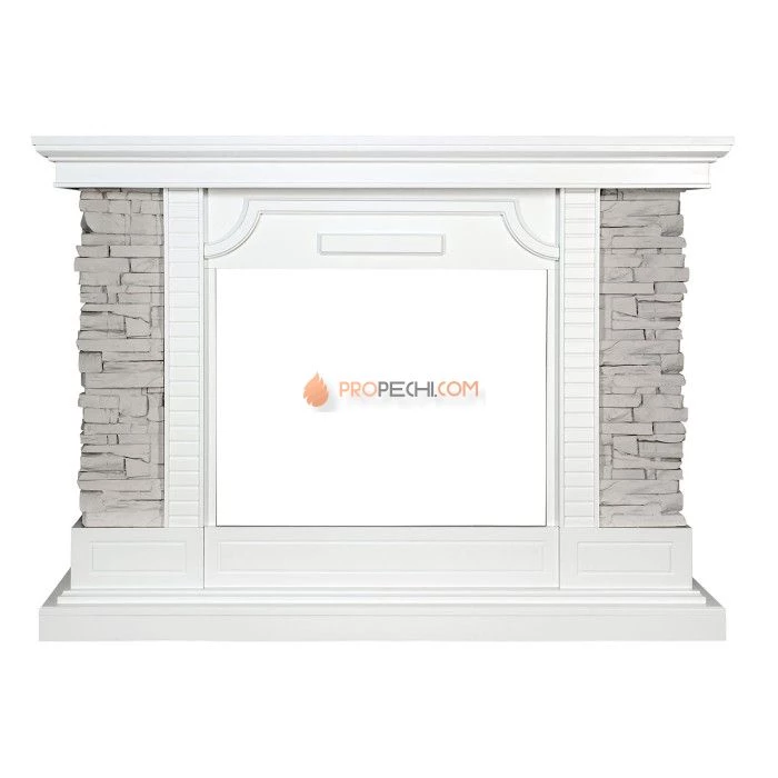 Портал Royal Flame Avignon - Белый / Сланец серый