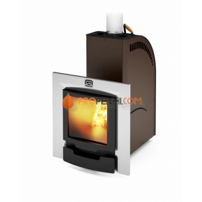 Дровяная печь для бани Теплодар Лагуна-12 ТК Панорама (2018)