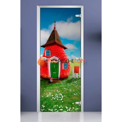 Стеклянная межкомнатная дверь DoorWood с фотопечатью Kids-15, 2000х700 мм