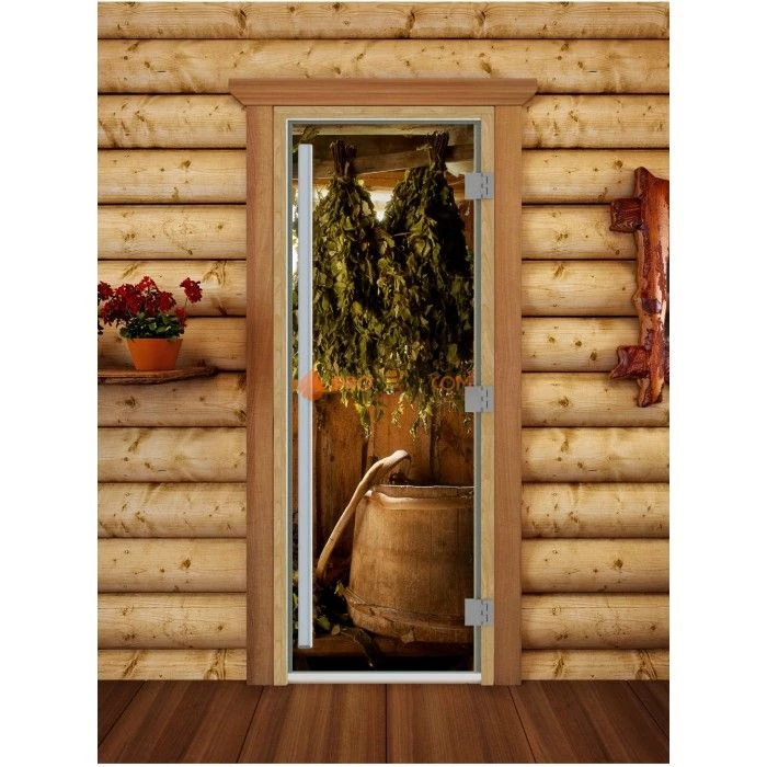 Дверь для бани DoorWood Престиж Фотопечать А098, 2000x800 мм