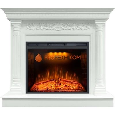 Каминокомплект Royal Flame Sicilia - Белый с Электрическим очагом Royal Flame Emerald 28