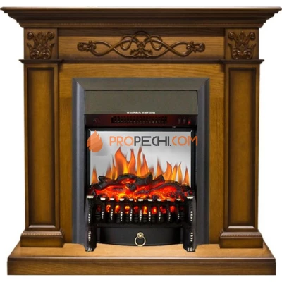 Каминокомплект Royal Flame Verona - Дуб антик с очагом Fobos FX M Black