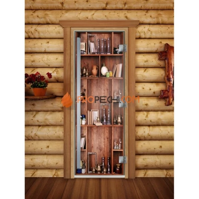 Дверь для бани DoorWood Престиж Фотопечать А006, 2000x800 мм