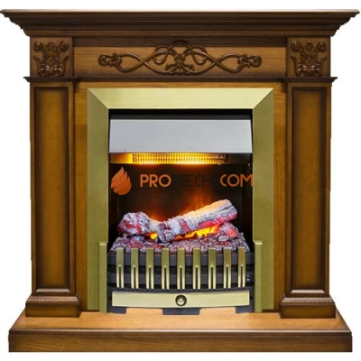 Каминокомплект Dimplex Verona - Дуб антик с очагом Danville Antique Brass FB2