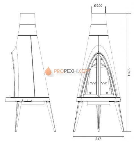 Печь-камин Invicta Powwow