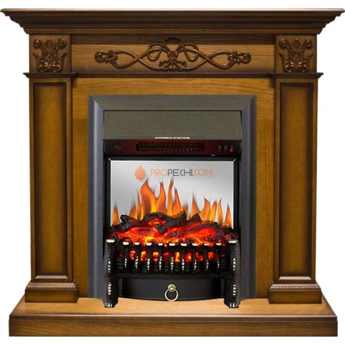Каминокомплект Royal Flame Verona - Дуб антик с очагом Fobos FX M Black