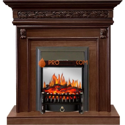Каминокомплект Royal Flame Valletta - Темный дуб с очагом Fobos FX M Black