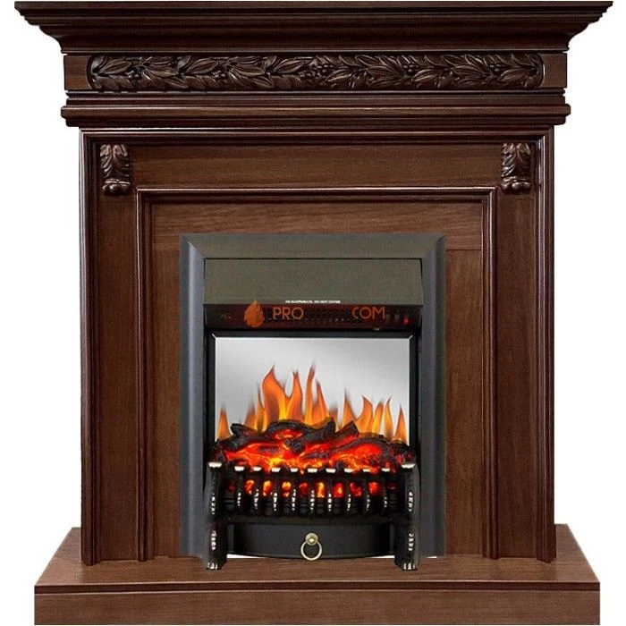 Каминокомплект Royal Flame Valletta - Темный дуб с очагом Fobos FX M Black