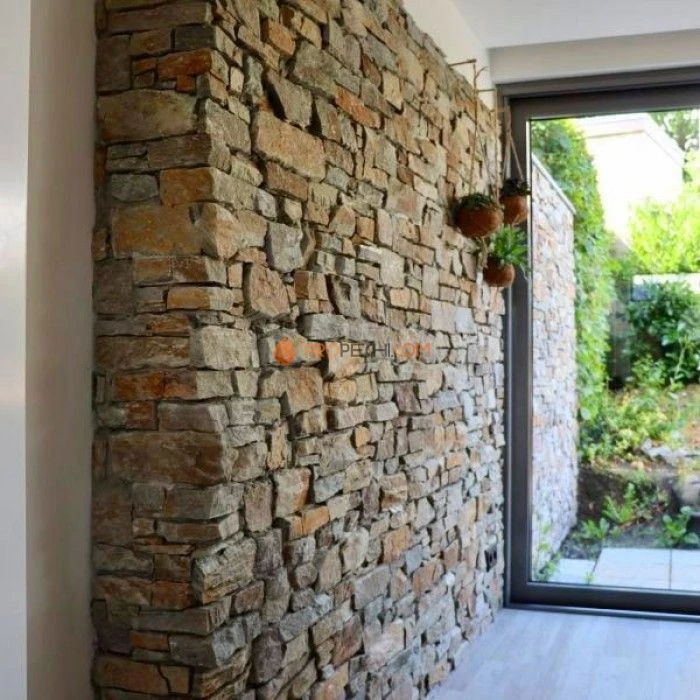 Панель из грубого камня Кварцит Мультиколор (550х200мм) упак. (4шт/0,44м2)