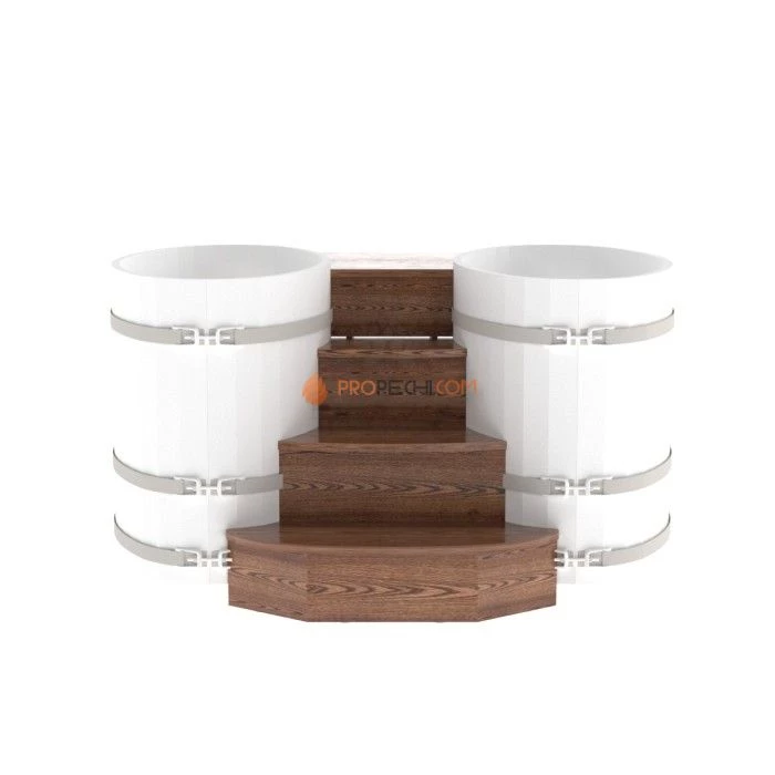 Подиум BentWood на 2 купели 0,69х1,31 из мореной лиственницы