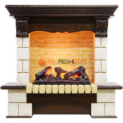 Каминокомплект Dimplex Pierre Luxe - Темный дуб / Шампань (Высота 1035мм) с очагом Cassette 600 NH