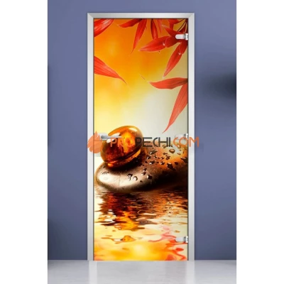 Стеклянная межкомнатная дверь DoorWood с фотопечатью Spa-02, 2000х800 мм