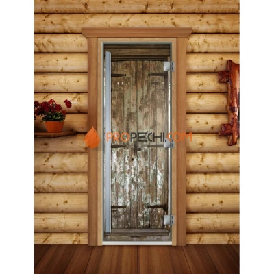 Дверь для бани DoorWood Престиж Фотопечать А028, 2000x800 мм