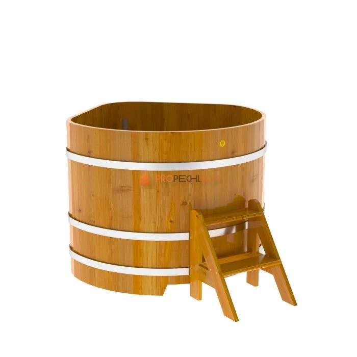 Купель BentWood угловая из натуральной лиственницы 1,19х1,19 Рустик