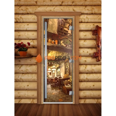 Дверь для бани DoorWood Престиж Фотопечать А035, 2000x800 мм