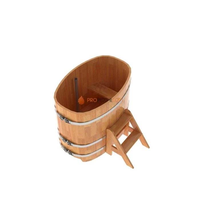 Купель BentWood овальная из сращенных ламелей натуральной лиственницы 0,76х1,16