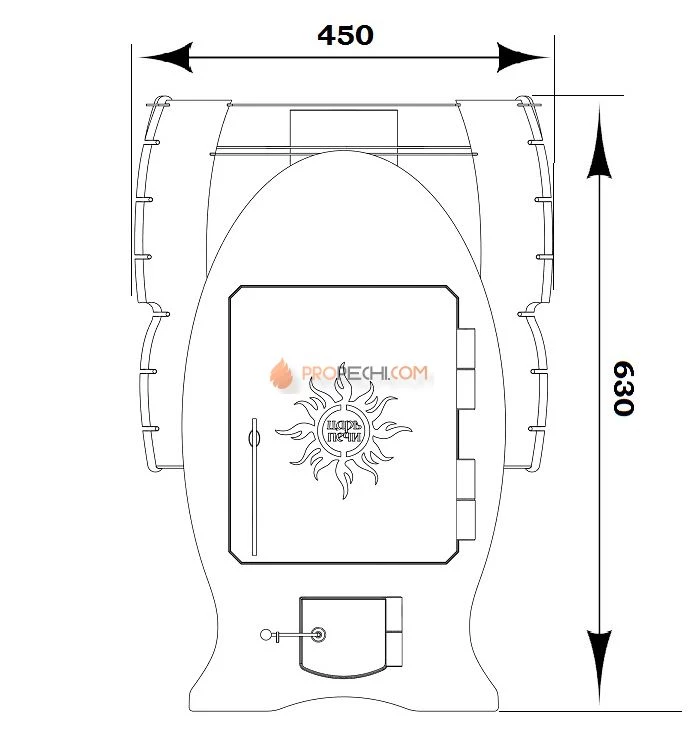 Банная печь Царь Печи Емеля мини