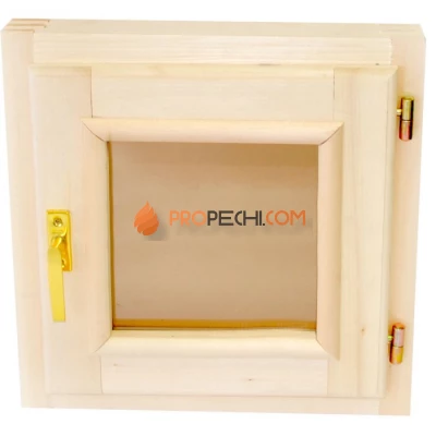 Окно из липы 400х400 мм