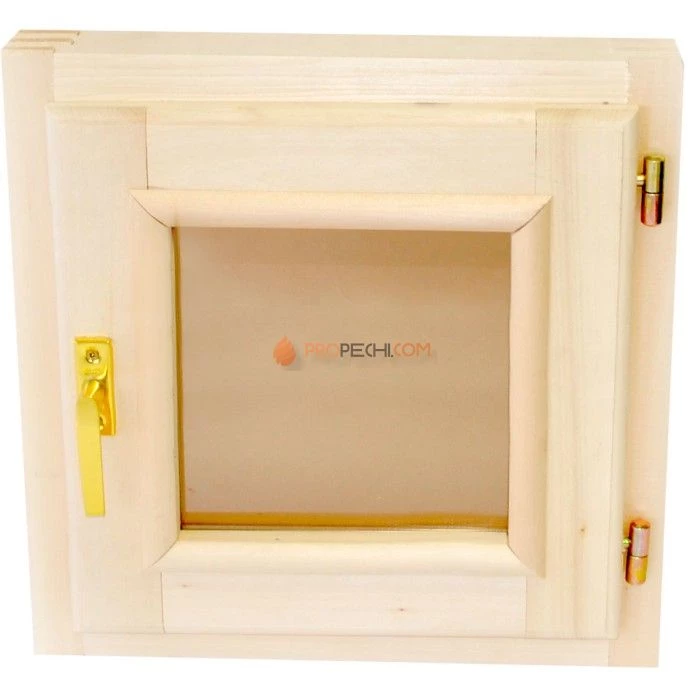 Окно из липы 400х400 мм бронза