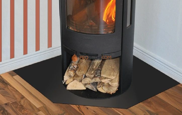 Лист притопочный стальной Ogner Угловой-призма черный 1100x1100