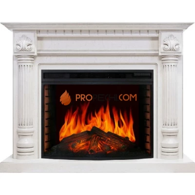 Каминокомплект Royal Flame Edinburg - Слоновая кость с патиной с очагом Dioramic 33 LED FX