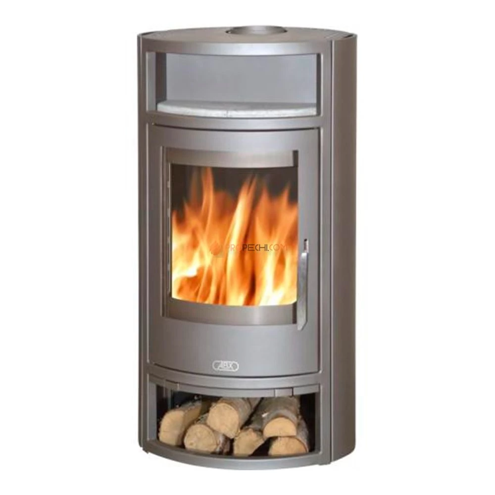 Печь-камин ABX Polar 6 серая сталь