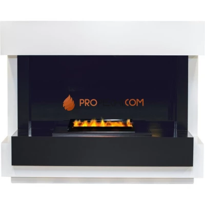 Каминокомплект Dimplex Cube - Белый с черным с очагом Cassette 400 LNH-INT PS (без дров)