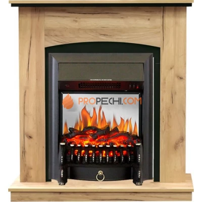 Каминокомплект Royal Flame Barcelona (разборный) - Дуб золотой с очагом Fobos FX M Black