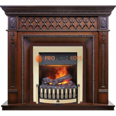 Каминокомплект Dimplex Alexandria - Махагон коричневый антик с очагом Danville Brass FB2