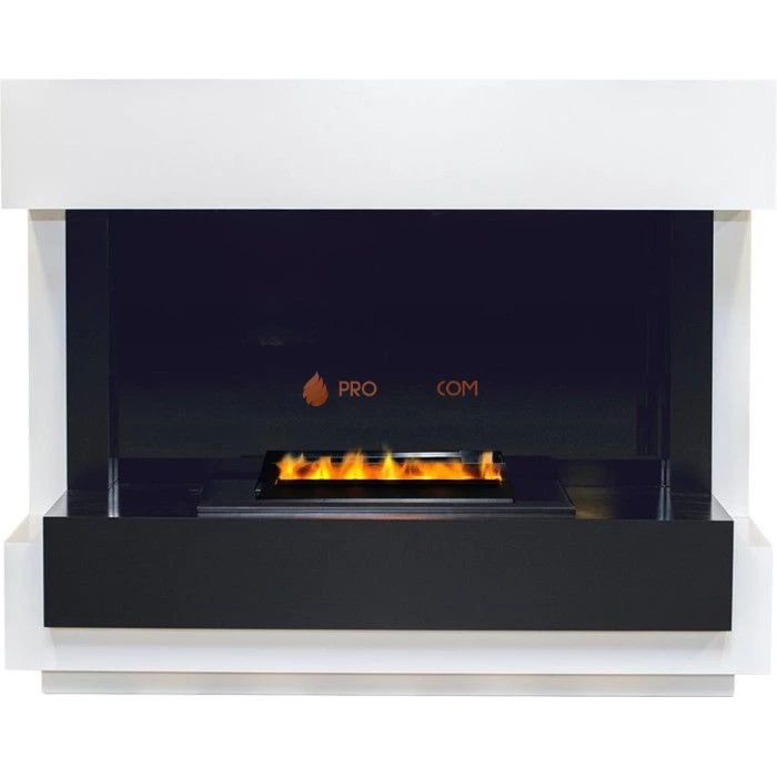 Каминокомплект Dimplex Cube - Белый с черным с очагом Cassette 400 LNH-INT PS (без дров)