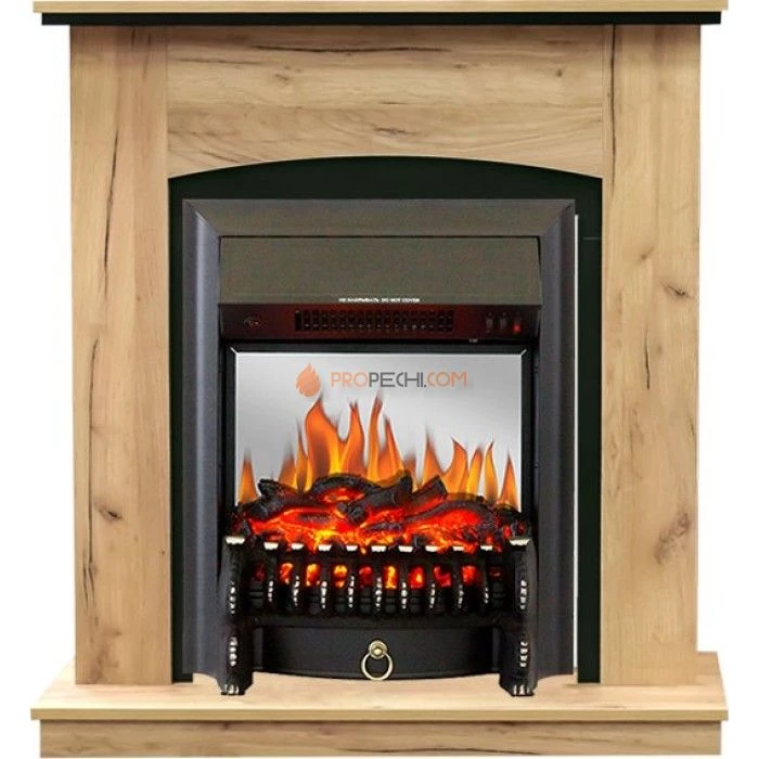 Каминокомплект Royal Flame Barcelona (разборный) - Дуб золотой с очагом Fobos FX M Black