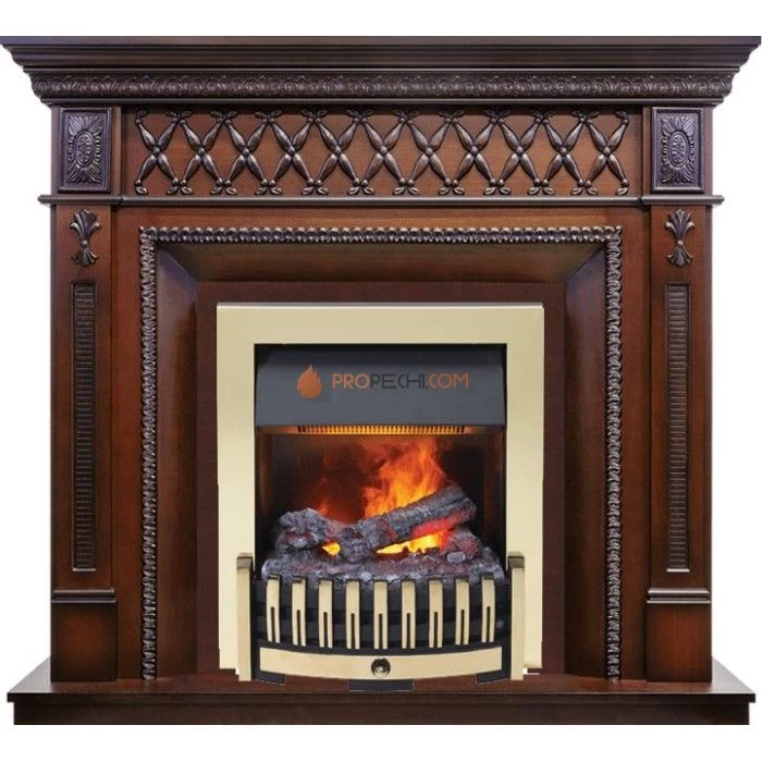 Каминокомплект Dimplex Alexandria - Махагон коричневый антик с очагом Danville Brass FB2