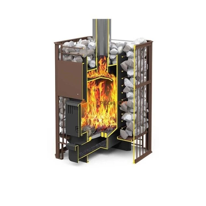 Дровяная печь для бани Теплодар Бугринка-16 ТУ