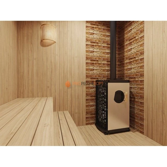 Дровяная печь для бани Теплодар Домна-30 ЛРК Панорама