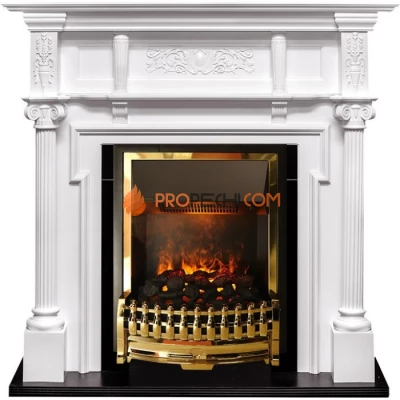 Каминокомплект Dimplex Oxford - Белый с очагом Atherton