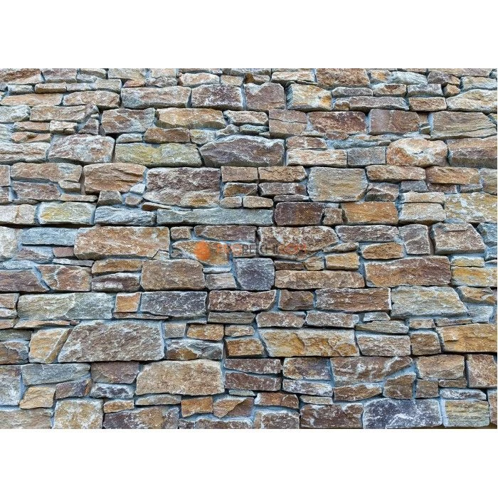 Панель из грубого камня Кварцит Мультиколор (550х200мм) упак. (4шт/0,44м2)