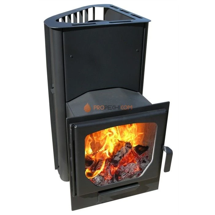 Дровяная печь для бани Варвара Бермуда правая Панорамная дверь