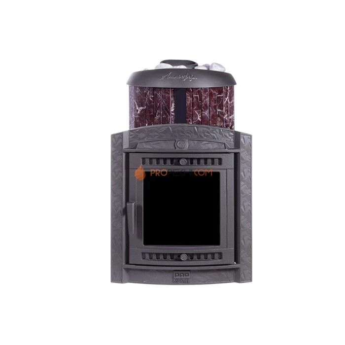 Печь банная «Атмосфера L» в ламелях «Россо Леванто»