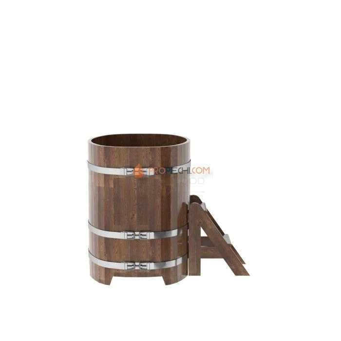 Купель BentWood овальная из сращенных ламелей мореной лиственницы 0,76х1,16