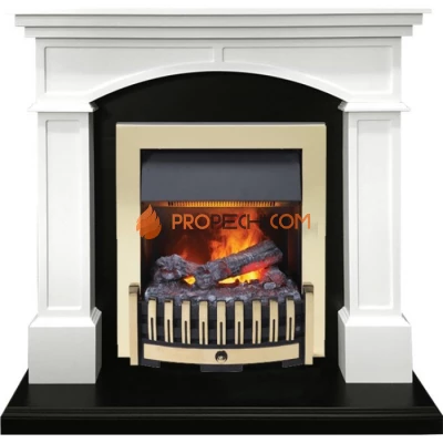 Каминокомплект Dimplex Langford - Белый с черным с очагом Danville Brass FB2