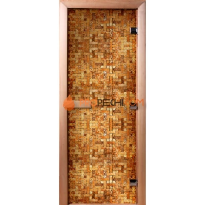 Дверь для бани DoorWood Фотопечать А054, 1900x800 мм